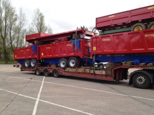 Monocoque Trailer Loaded on the Marshall DAF